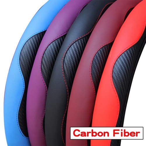 Leather car steering - steering, wheel