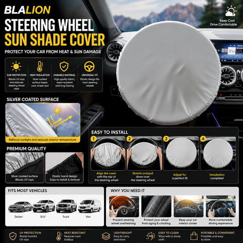 Car steering wheel sun shade - steering,