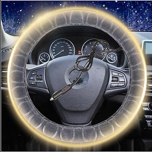 Heated steering wheel cover - heated,