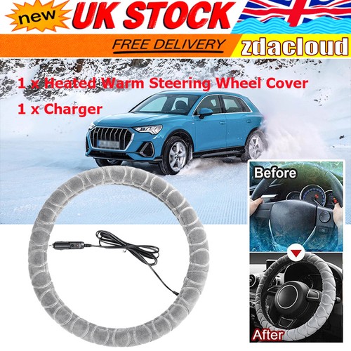 Heated steering wheel cover - heated,