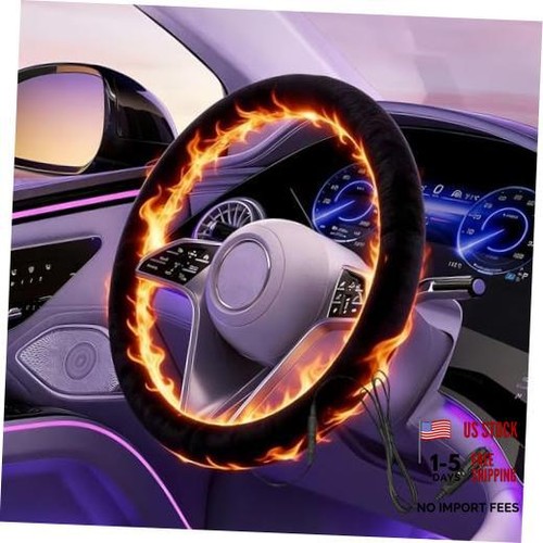 Heated steering wheel cover - heated,